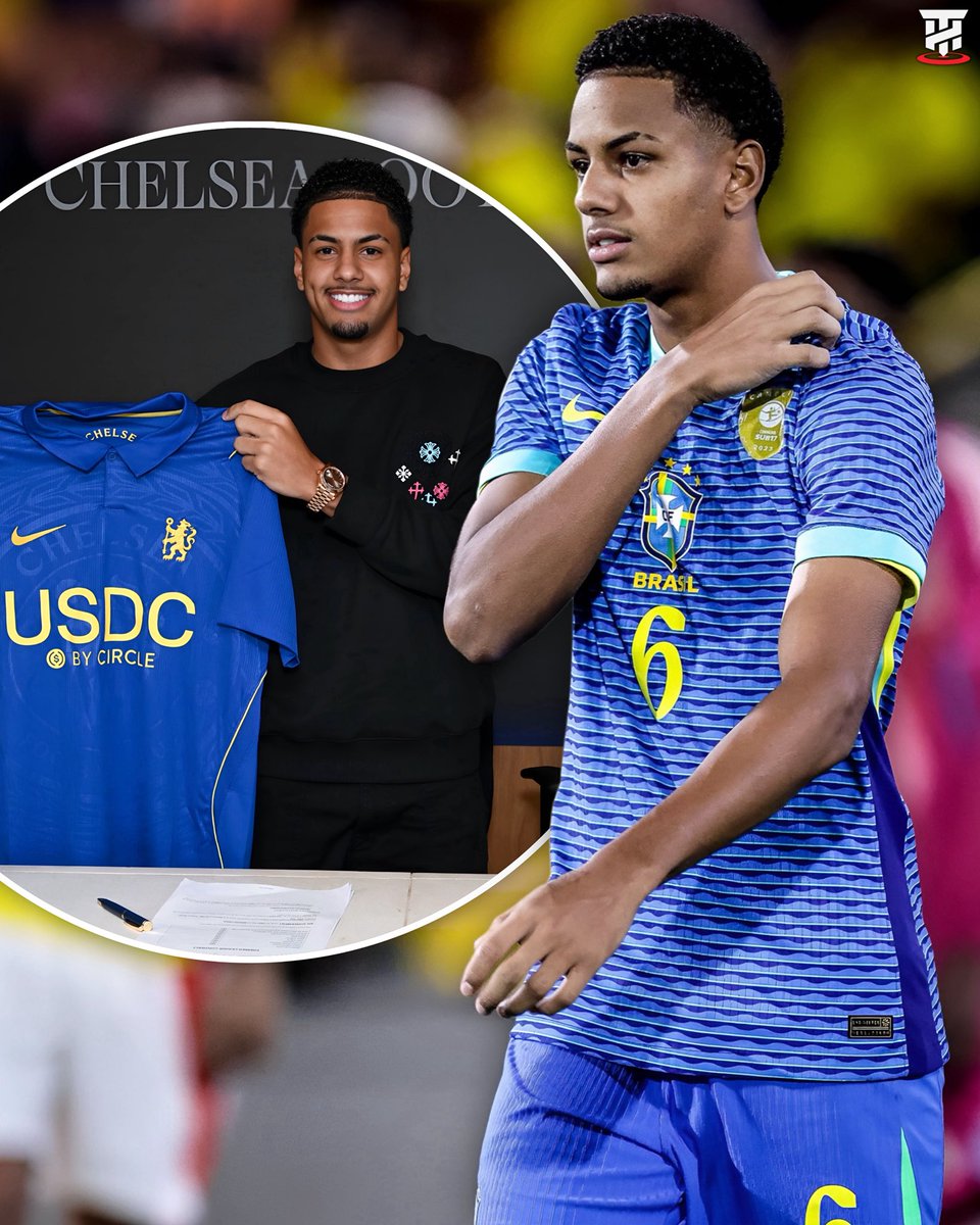 TalentHunter's tweet photo. 18 year-old Brazilian full-back Denner Evangelista has just announced his move to Chelsea from Corinthians.😯🇧🇷

Denner has signed a contract at Chelsea until 2034 and will initially join up with Chelsea’s Cobham Next Gen squad.🔵

The young full-back is a Brazil youth international and was part of the side that won the U17 South American Championships last year.🏆

One of Brazil’s most promising talents - what a signing for Chelsea.👏✨
