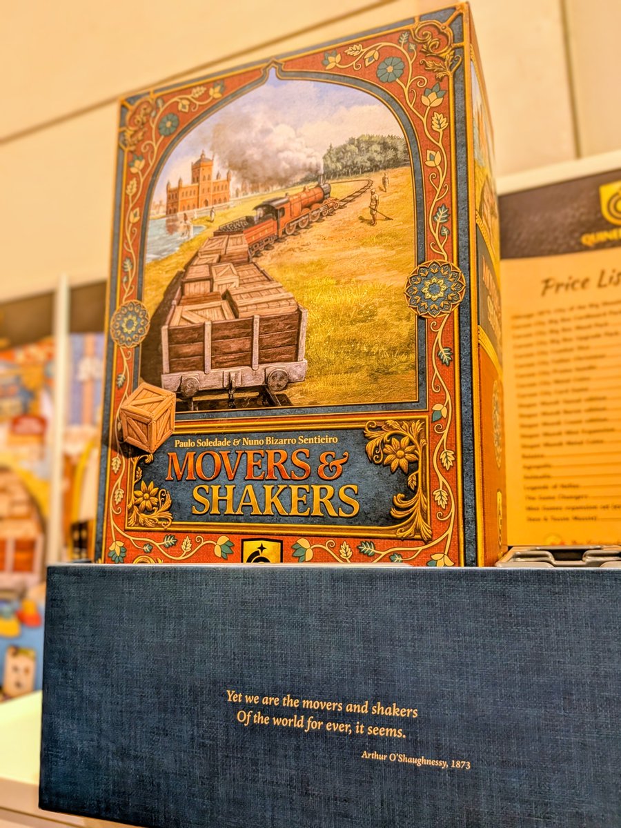 Sentieiro's tweet photo. Movers &amp; Shakers final advanced production copy at @SPIEL_Messe 
Looking great... Huge thanks to @Quinedgames for all the hard work. https://t.co/ytn5U3Rov3
