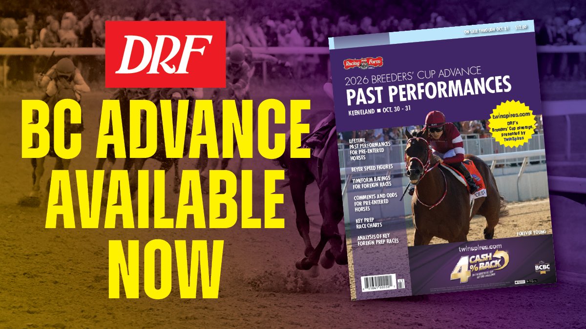 BreedersCup's tweet photo. Daily Racing Form’s Breeders’ Cup Advance Edition newspaper is now available. 

Pick up your copy and get a head start on handicapping the World Championships. 

Find a retailer: https://t.co/YmV1TjoUaX https://t.co/3VHqgXxQmx
