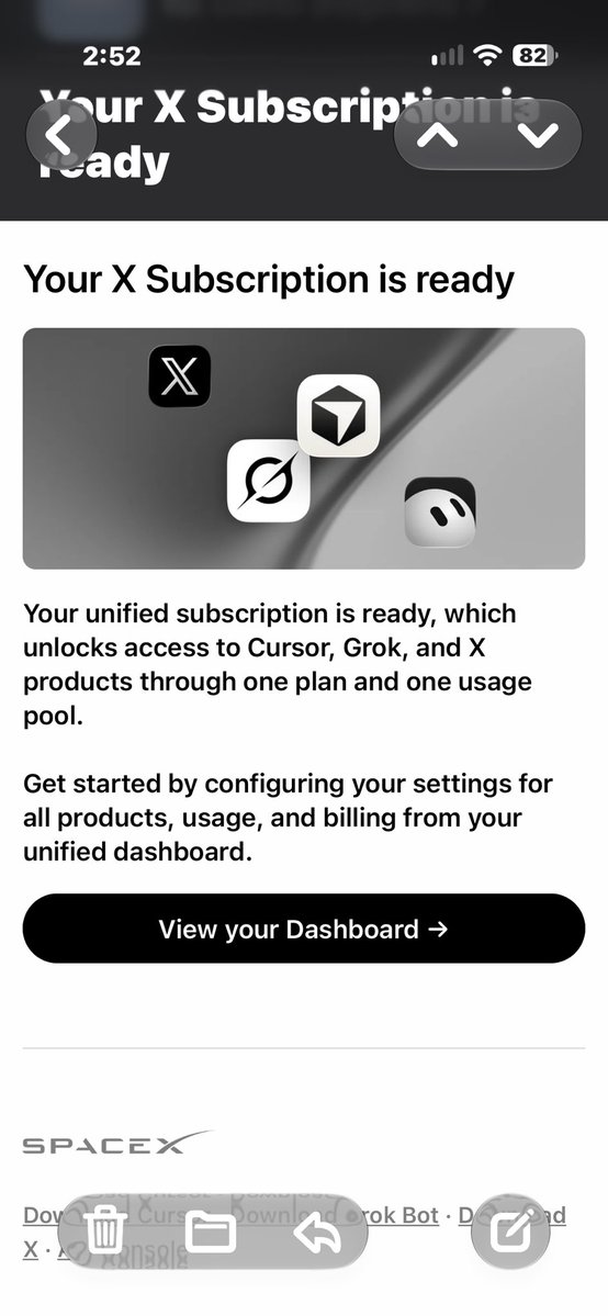 DavidTeslaTech_'s tweet photo. Did a thing today that needed way more Grok.
Good thing the new unified Premium plan is live — one pool for Grok, Cursor, and X. 🔥 https://t.co/4WIQX17sKQ