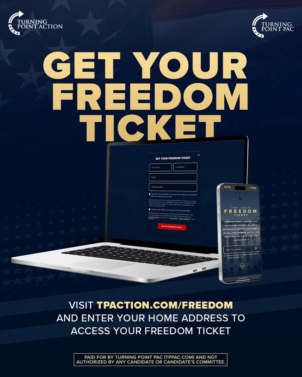 TPAction's tweet photo. Get to know your 2026 midterm ballot with the Freedom Ticket. https://t.co/qlfJQbVIpX