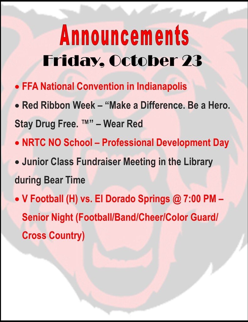 ButlerHSBears's tweet photo. Friday, October 23 https://t.co/JZPrFPlEiR