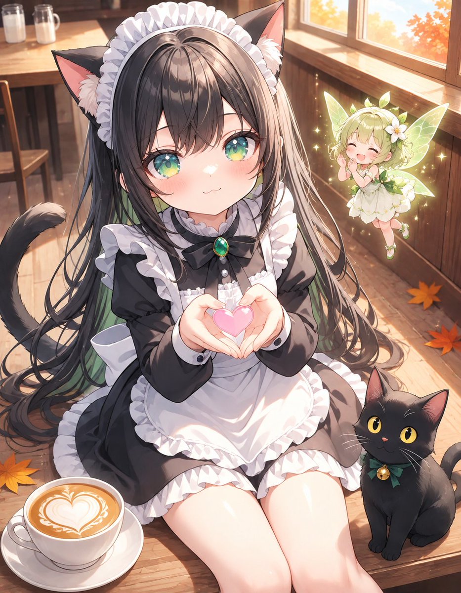 kuronekobbc's tweet photo. おはようございます☕🐈‍⬛💚

今日は「オーツミルクの日」🌿✨

マナちゃんから、ハートいっぱいの贈り物です💕
ほっとひと息、素敵な一日になりますように🥰☕ https://t.co/7IOxxvKpfd