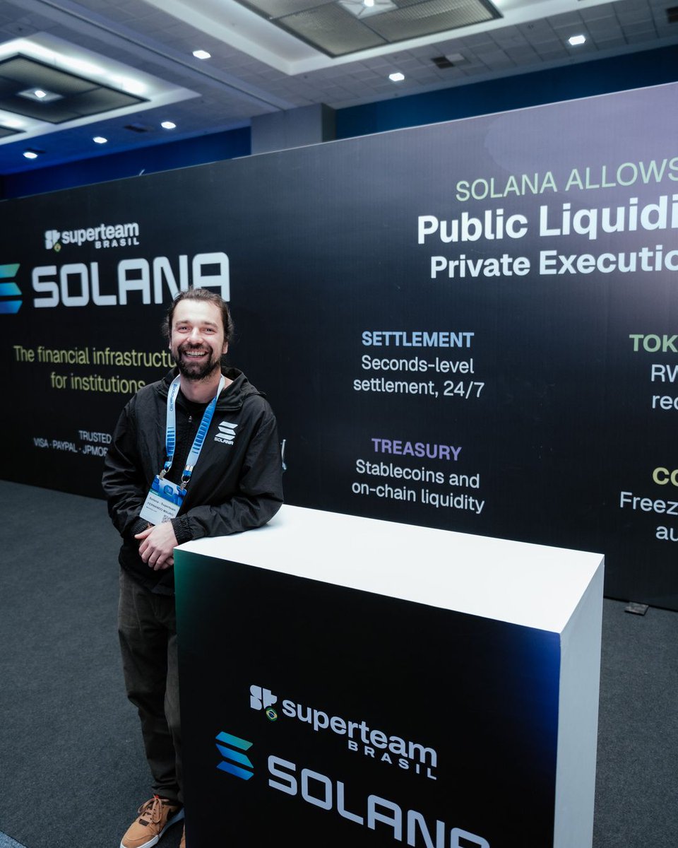 blockchain_rio's tweet photo. Superteam Brazil and Solana Foundation joined https://t.co/JUxLLbh69n 2026 as Platinum Sponsors. On the Stablecoin Stage, Antonio Neto discussed low-cost networks, stablecoins as infrastructure and the regulatory clarity needed for adoption. #BlockchainRIO https://t.co/i27xeHCWP0