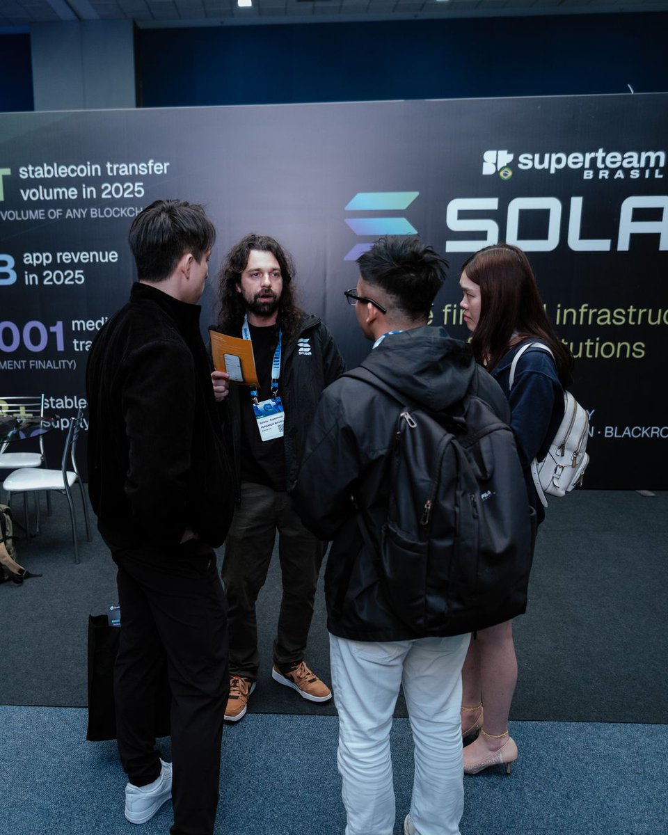 blockchain_rio's tweet photo. Superteam Brazil and Solana Foundation joined https://t.co/JUxLLbh69n 2026 as Platinum Sponsors. On the Stablecoin Stage, Antonio Neto discussed low-cost networks, stablecoins as infrastructure and the regulatory clarity needed for adoption. #BlockchainRIO https://t.co/i27xeHCWP0