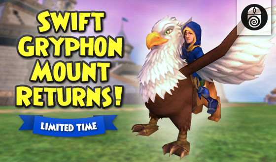 Wizard101's tweet photo. Eagle or lion? Eagle AND lion! 🦅🦁

Now through Sunday, October 25th, we’re bringing the Swift Gryphon Mount to the PC Crown Shop! Don’t miss out. https://t.co/gjFhMdNEkF #Wizard101 https://t.co/1DaxWkHWkr