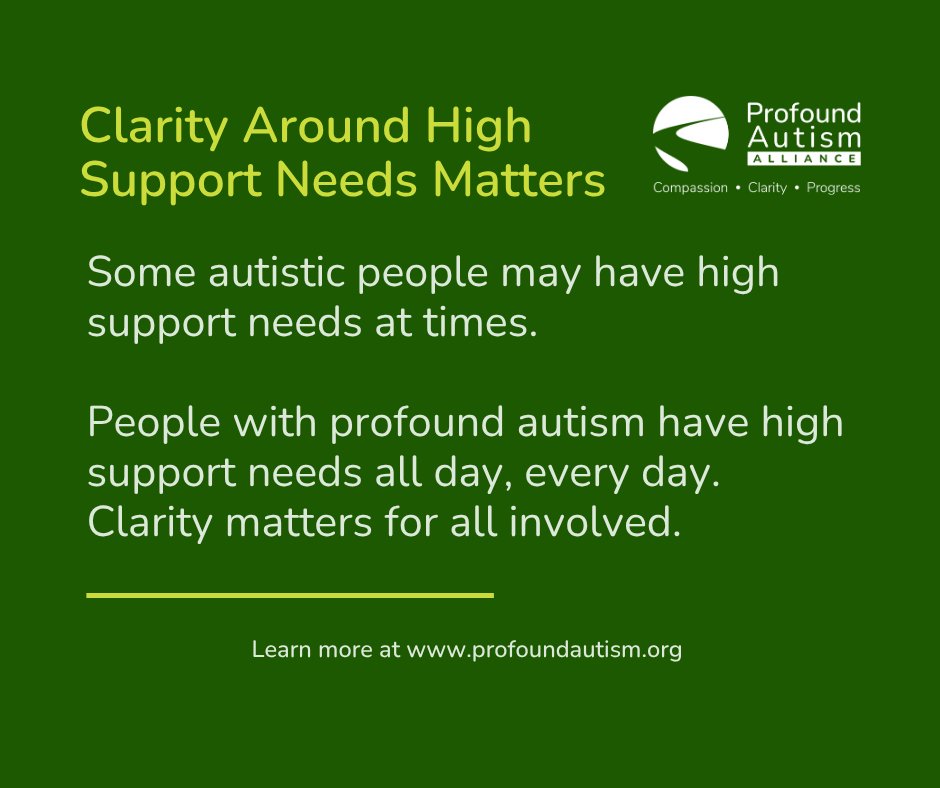 ProfoundAutism's tweet photo. Clear is kind. Defining profound autism clearly helps ensure autistic people with non-intermittent high support needs are included in clinical research and in the development of supports that truly meet them where they are. Learn more: 
https://t.co/P3cPU8H4hy https://t.co/FwqDsskXeG
