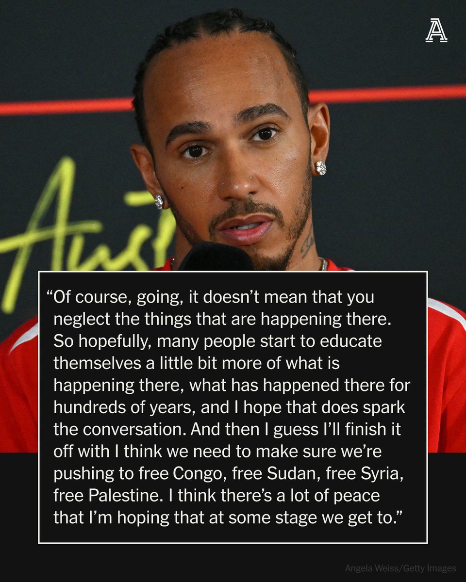 TheAthletic's tweet photo. Lewis Hamilton acknowledged concerns about the African Grand Prix returning to the calendar via Rwanda.
https://t.co/iQhUXGNSdy https://t.co/hTQCIZ8wCw