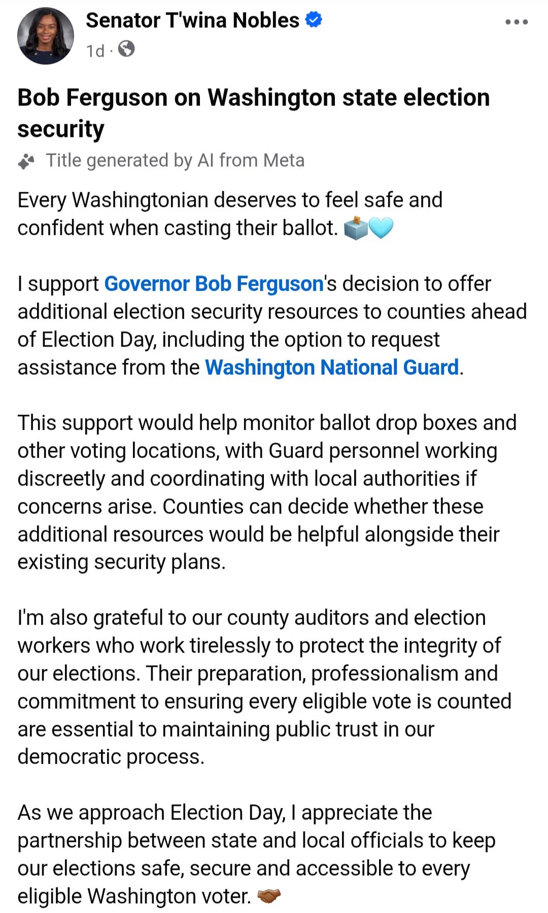 Washington Governor Offers Unarmed National Guard Observe...