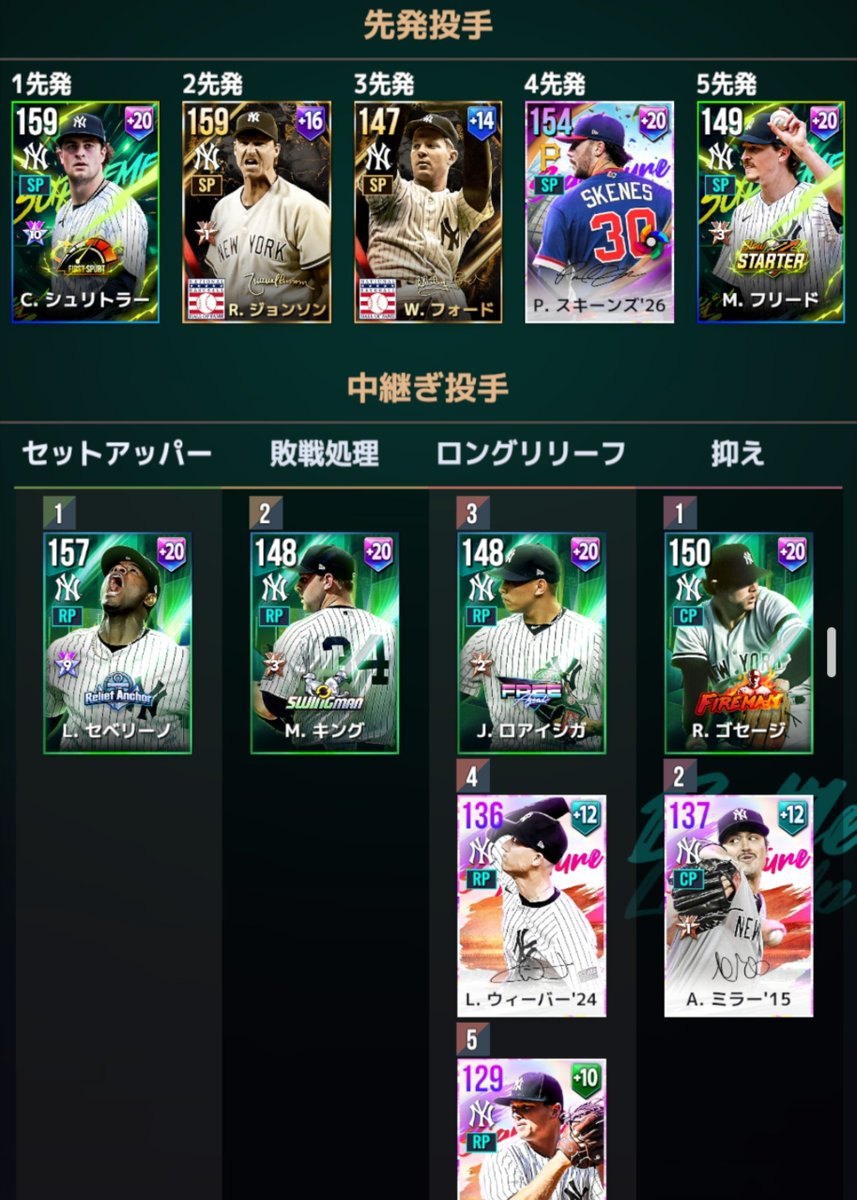 sabu22501's tweet photo. 今週もお疲れ様でした（早漏）。
遂にピックアップの選手が不在でも、OVR150余裕でキープ出来るようになりました！後はモメウェイドボッグスorチパジョ・トーミ・キルブル・マシューズの何れかを取れれば、、、

後関係ありませんが世界のショーヘイさんの写真かっこよすぎる、、、

#MLBライバルズ https://t.co/tQsz1Pw7rX