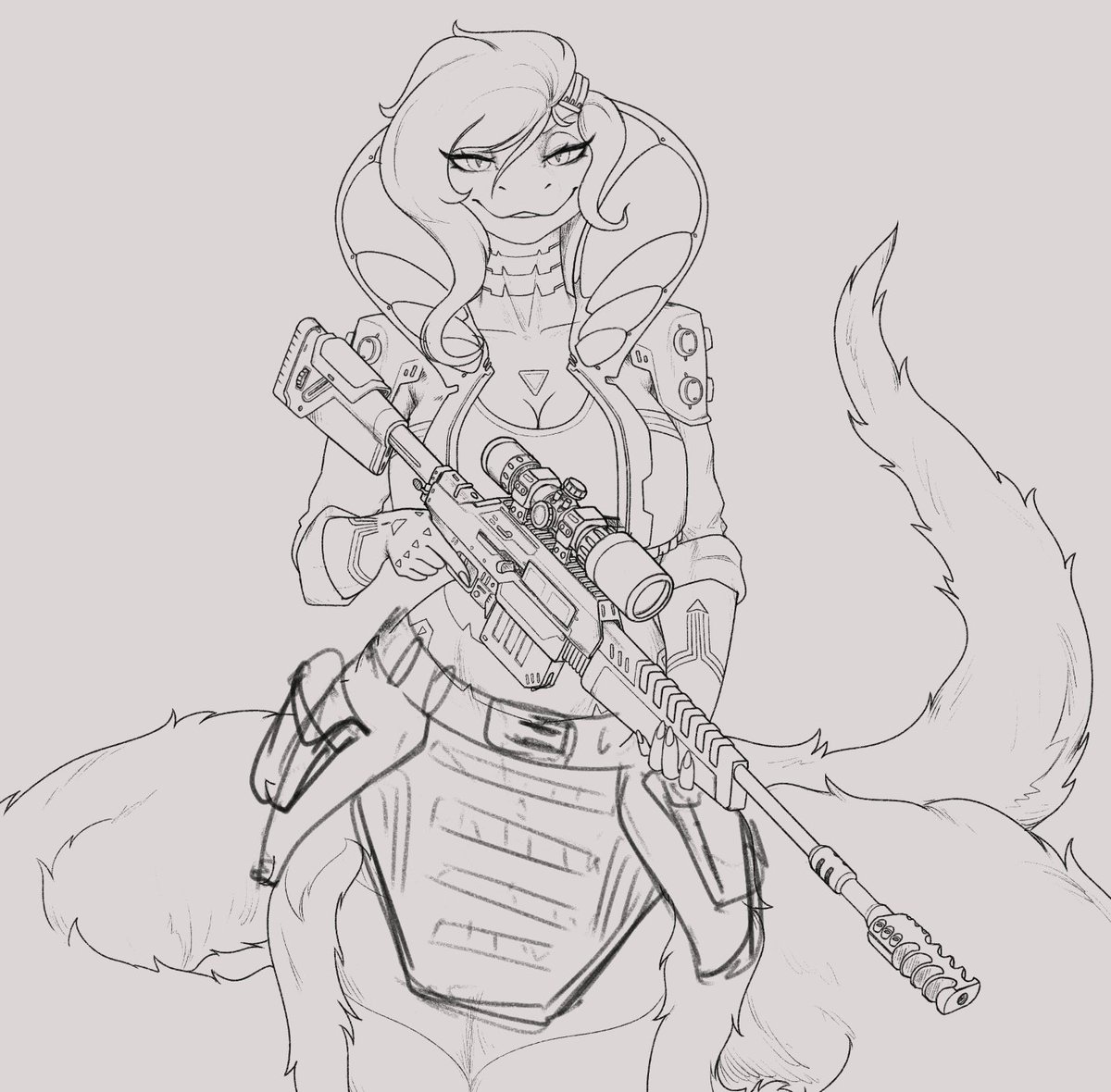 aten80085's tweet photo. I overestimated my abilities and took on several tasks at once. In the end, I didn’t complete any of them... I won’t do that again. I’m going to rest for a couple more days, then carry on. 
There’s WIP a fur snake here.
#WIPㅤ https://t.co/Ko1rEkx1i4