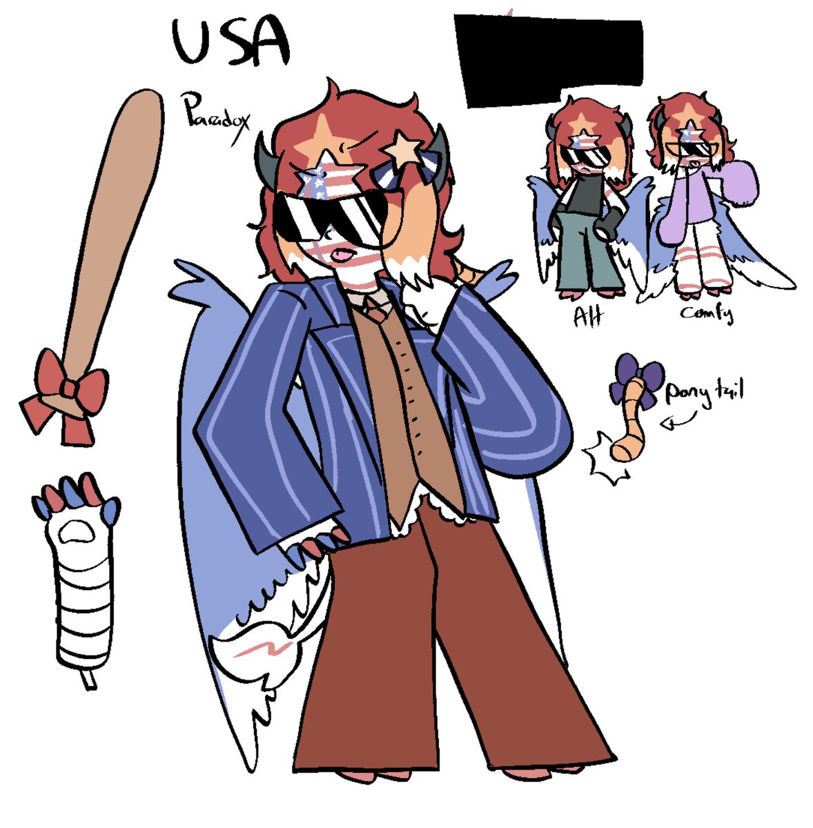ParadoxUnionX's tweet photo. USA redesign yay!
#countryhumans https://t.co/VbDU13FEje