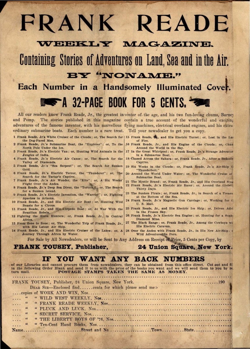 SFFAudio's tweet photo. Containing Stories of Adventures on Land, Sea and in the Air.
BY "NONAME." https://t.co/3mM43NK9fc