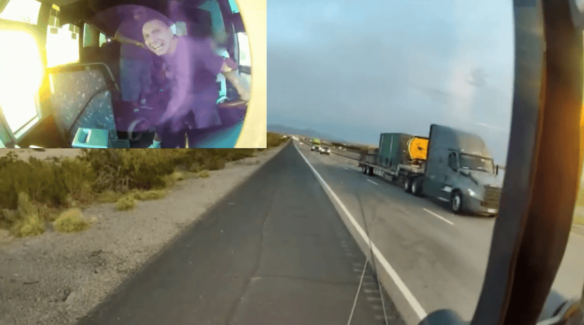 BorderReportcom's tweet photo. WATCH: Newly released video shows the moments a passenger grabbed the steering wheel of a bus, causing the driver to lose control to head into oncoming traffic on Interstate 10 outside El Paso. LINK IN BIO. https://t.co/FNC84qCwp8