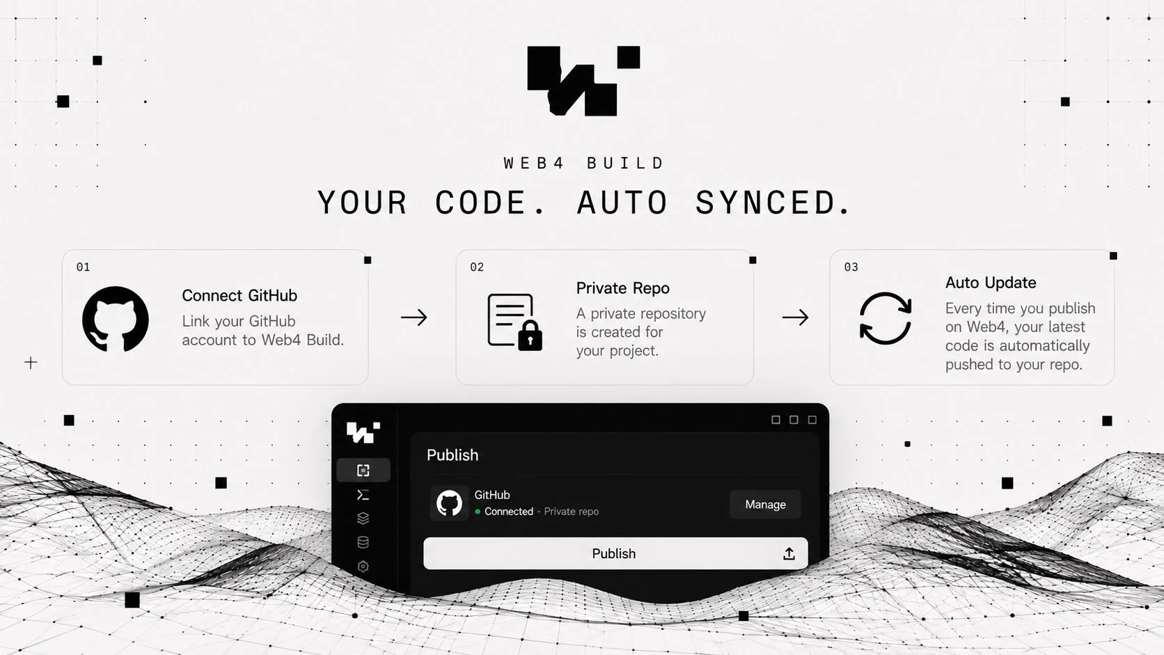 web4 on X: "Upgrade 2/5: GitHub linking is now live on Web4 Build ...