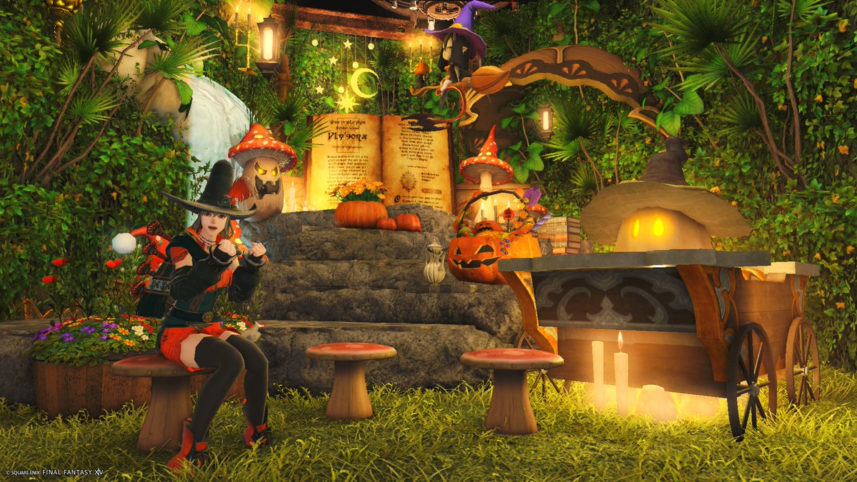 Toa14Toa's tweet photo. おはようございます
手帳の合間にFCハウスにハロウィンブース作って遊んでました🎃🦇
#FF14 ＃ミコッテ #おはミコ https://t.co/ouzbJV09e7