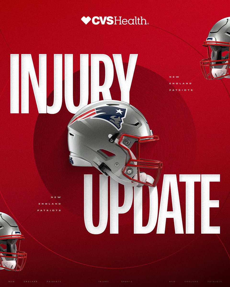 PatriotsComms's tweet photo. .@Patriots Injury Update: CB Christian Gonzalez is questionable for tonight's game at Chicago with an illness. https://t.co/WuLawHx3jV