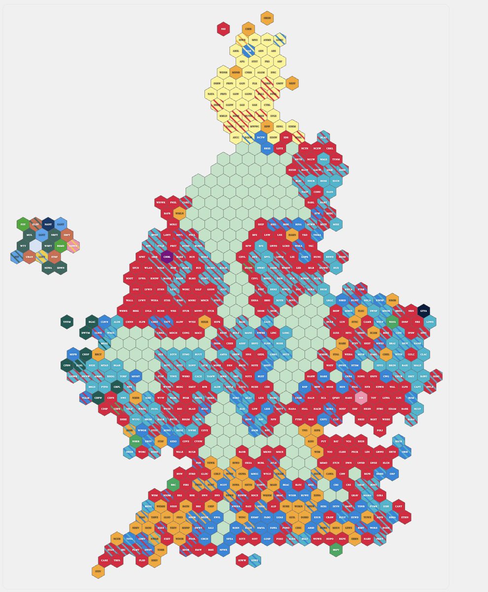 DevolvedVotes's tweet photo. Why pretend to do a Scottish or Welsh seat projection if you don't include Plaid Cymru or the SNP? All your numbers in Scotland and Wales are meaningless.

I ran it through our system which remembers that Scotland &amp; Wales exist: Labour 49 short. https://t.co/BoQlGaNozP