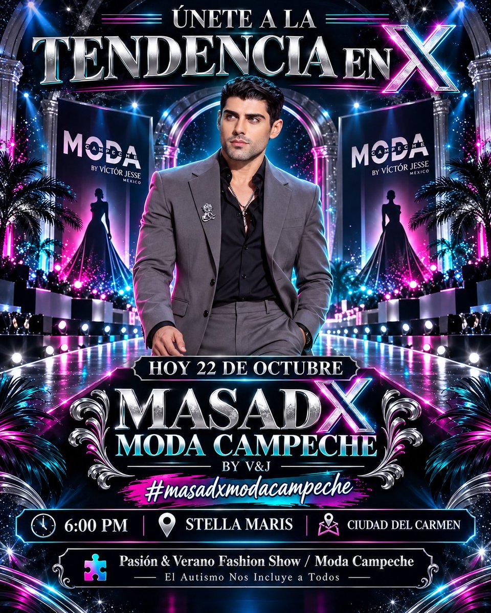 NormaCr52862406's tweet photo. «No todos los hombres necesitan una pasarela para destacar, pero cuando Masad llega a una, el espectáculo adquiere un encanto especial.»

MASAD X MODA CAMPECHE BY V&amp;J #masadxmodacampeche https://t.co/QFZ4wsAIso