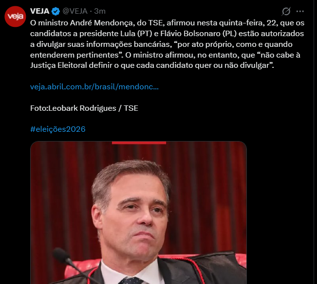 rmotta2's tweet photo. Alguns fatos sobre a quebra de sigilo:

-Flavio topou abrir o sigilo
-O PT não entregou nenhum documento, apesar de postar fotos com um envelope

O PT blefou, achando que  Flávio fosse recusar a abertura. 

Perdeu.

Quando/se documentos forem apresentados, cada campanha analisará os dados do adversário. O prazo acaba hoje à meia-noite.

O Ministro Mendonça explicou que os candidatos são livres para abrir seu sigilo, sem precisar da justiça.