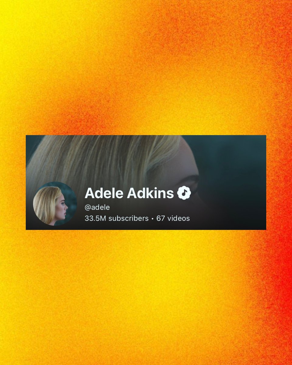 yellowgabino's tweet photo. Adele has updated her YouTube profile to present her full name: Adele Adkins. https://t.co/7WHNb69G6A