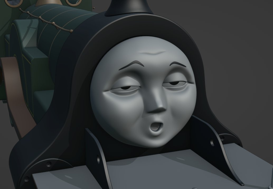 MiscMischief_48's tweet photo. I'm really glad my work with Emily has been getting noticed again. I'll take this opportunity to jumpscare you with one of my favorite custom faces I made for her. I wish she had something half this funny in the show XD https://t.co/CYwEQlGObM