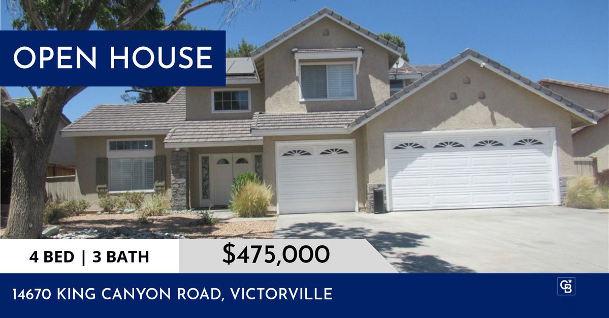 CBHomeSource's tweet photo. OPEN HOUSE!
Saturday, October 24 11:00 AM - 3:00 PM
Come find your dream home with us!
Listed by Christina Gordon
Phone: (760) 242-6000
Cell: (760) 559-9526
christina.gordon@cbhomesource.com
#openhouse

#cbhomesource #realestate #cblancaster #highdesert #househunting https://t.co/nUM6VS8PdU
