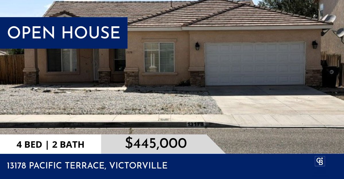 CBHomeSource's tweet photo. OPEN HOUSE!
Saturday, October 24 10:00 AM - 12:00 PM
Come find your dream home with us!
Listed by Jazmin Porras
Cell: (760) 498-5455
jazmin.porras@cbhomesource.com
#openhouse

#cbhomesource #realestate #cblancaster #highdesert #househunting https://t.co/K21B5vdcoe