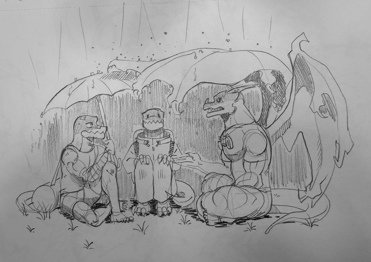 rosfulleopards's tweet photo. Sobek has his umbrella back 
#upscale #DILE https://t.co/zoJIvlYxzC