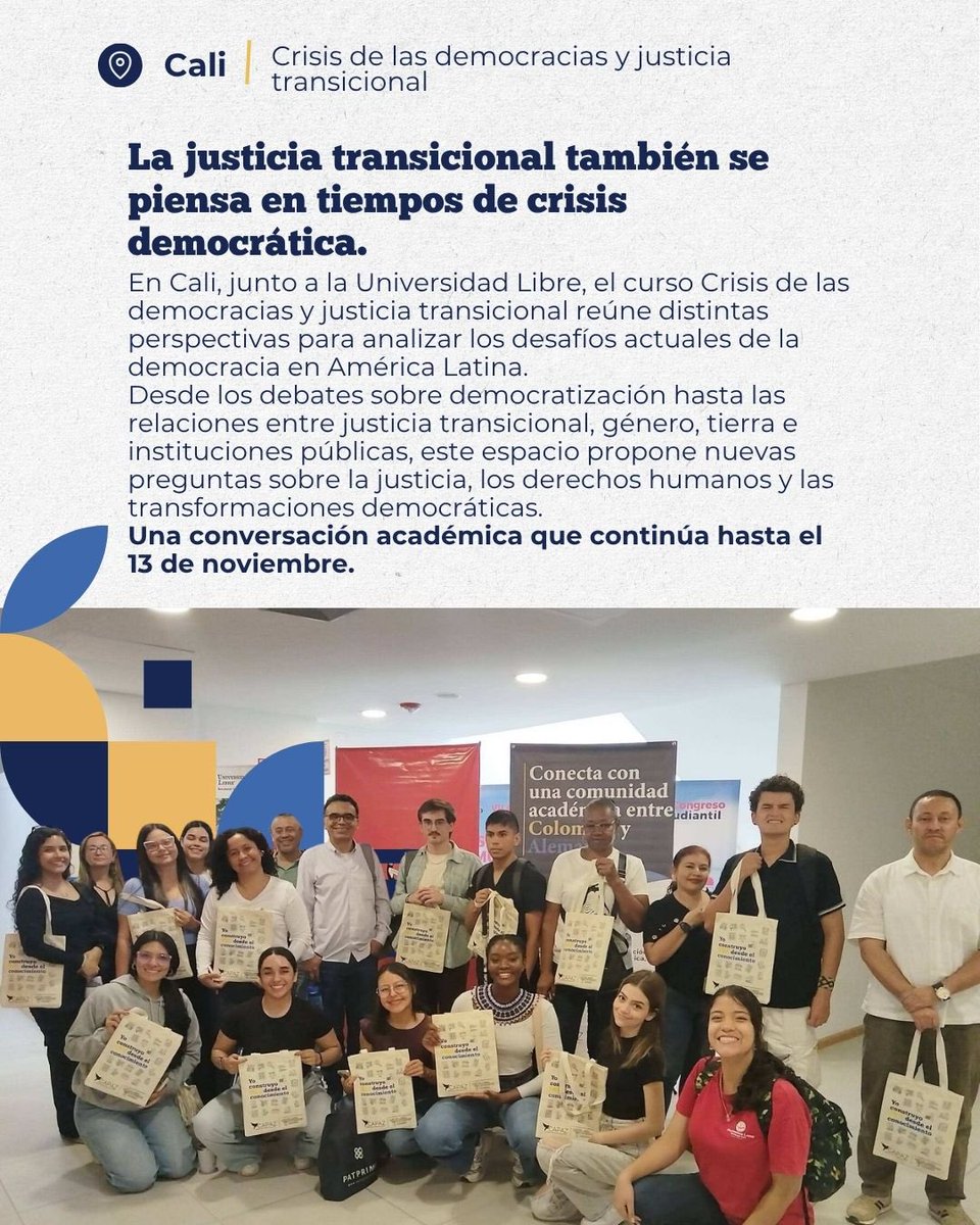 Instituto_CAPAZ's tweet photo. 2️⃣ En Barranquilla, Pasto e Ipiales, Popayán y Cali, abrimos espacios de diálogo sobre conflicto armado, memoria, migración y educación. A través de nuestros cursos virtuales, ampliamos las conversaciones hacia la diplomacia científica, el desarrollo sostenible y Oriente Medio. https://t.co/cf9XcudwGl