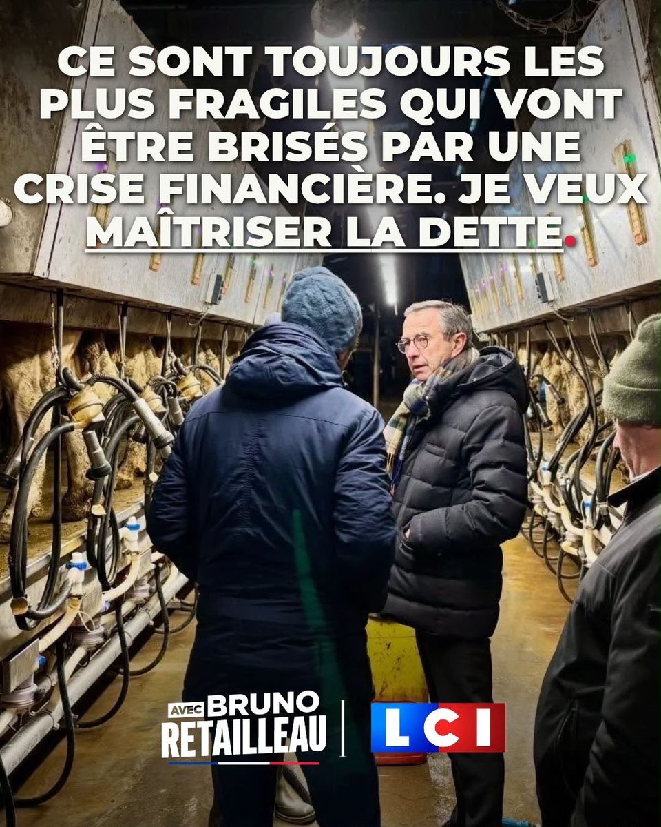 MAXIME_HAMILTON's tweet photo. “Ce sont toujours les plus fragiles qui vont être brisés par une crise financière. Je veux maîtriser la dette” @BrunoRetailleau https://t.co/axfliwIK5Y