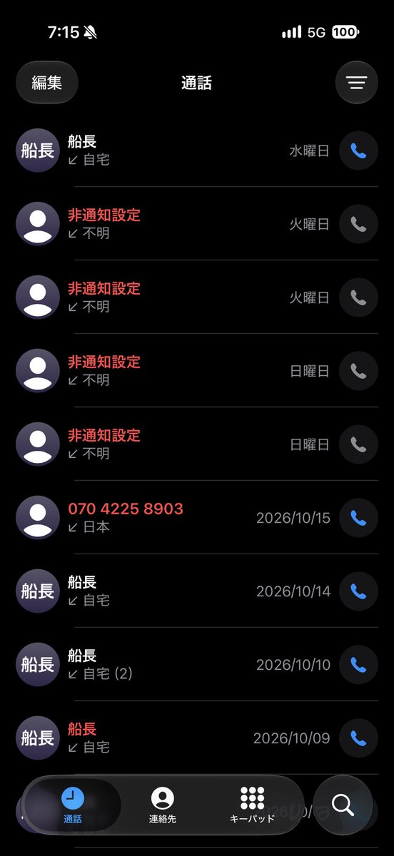 Dolch0666's tweet photo. 非通知とか070のとか増えましたなぁ（˘ ω ˘*） https://t.co/SRoyJ5MTt0