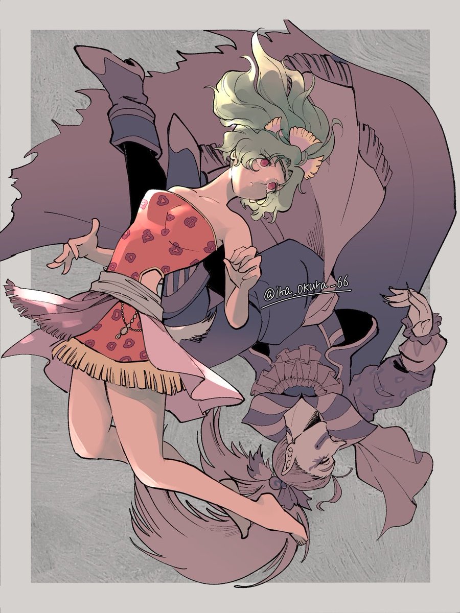 ika_okura_66's tweet photo. 去年のケフカ誕用に描いたものをリメイク
あやつりの輪 https://t.co/sxgV0nUWm6