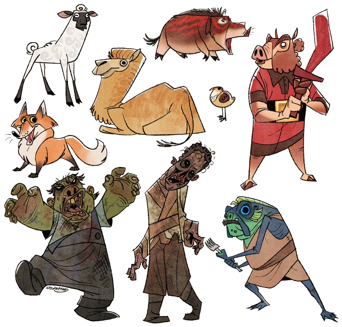 ArtofGerald's tweet photo. Some minecraft babies https://t.co/WQ5YT1T2St