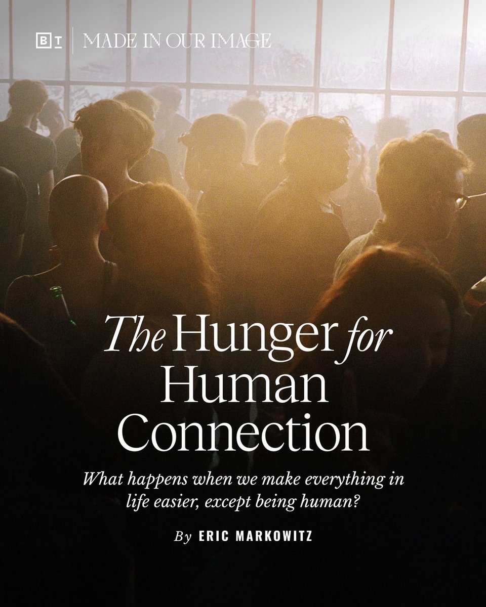bigthink's tweet photo. The Hunger for Human Connection | Eric Markowitz @ericmarkowitz https://t.co/a3KHesWfZY