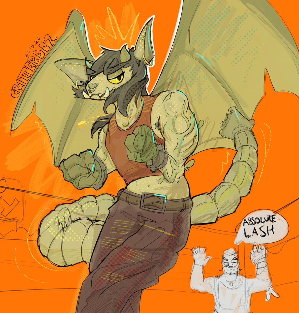 CritterDez's tweet photo. she would kick everyone's ass at the bear pit #deadlock https://t.co/ZVsmVHqpGc