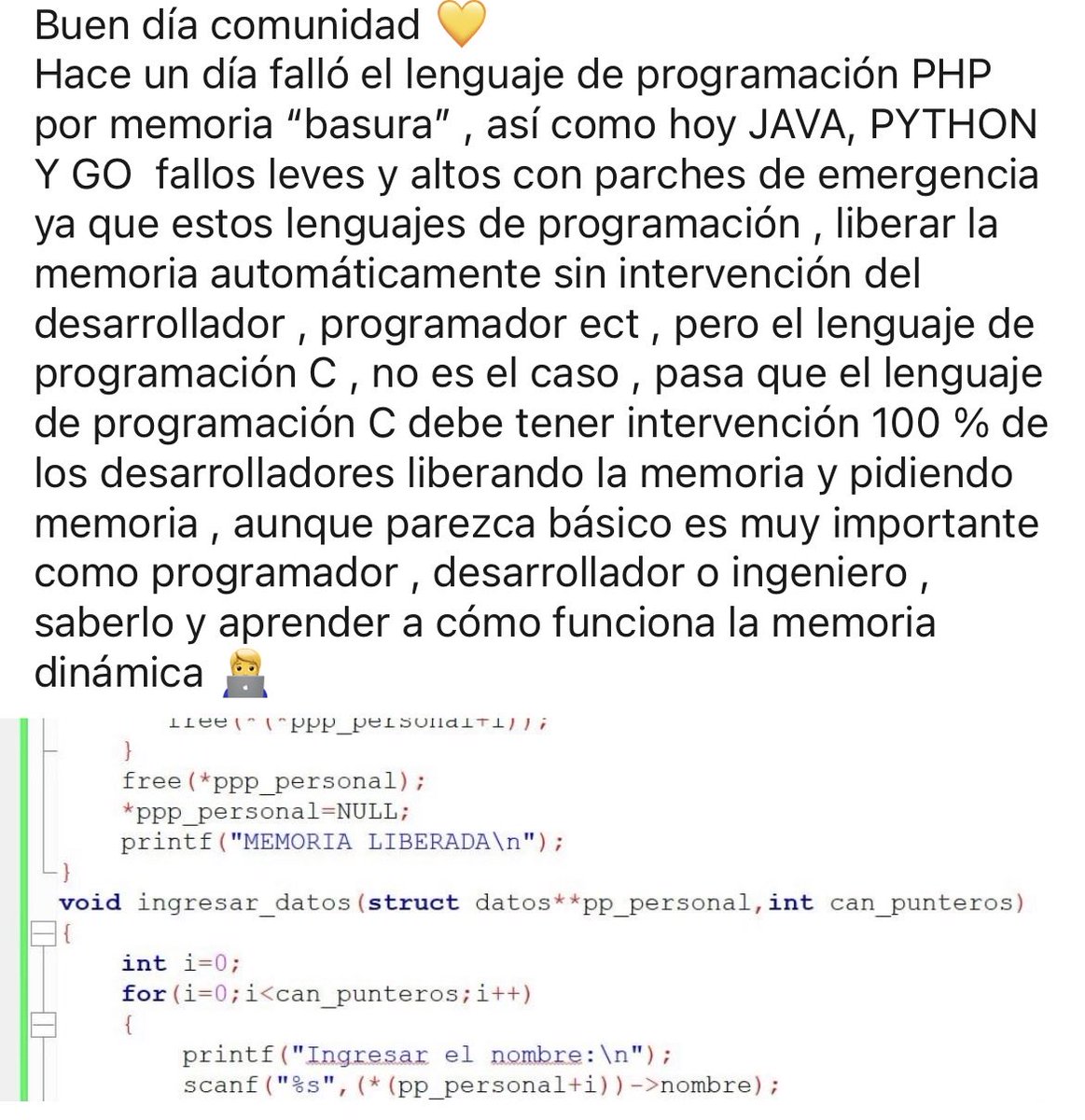 MANU51746827432's tweet photo. Es mi humilde pensamiento como estudiante y estoy abierto a pensamientos de la comunidad tecnológica 🧑💻.
#programadores #PHP2Shell #InternetComputer https://t.co/DrwpR4IMAJ