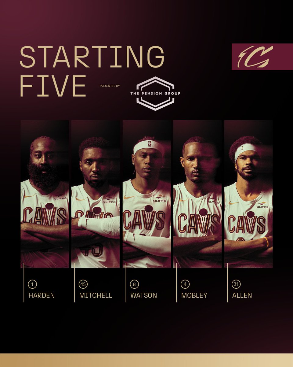 cavs's tweet photo. THE FIVE FOR THE SEASON DEBUT. 

The Pension Group | #LetEmKnow https://t.co/lLsuRbxFIW