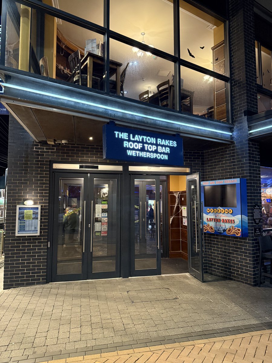 Stephencheatley's tweet photo. Well, another night and another Wetherspoons in Blackpool. This time it’s the Layton Rakes on Market Street in the town centre. The Layton Rakes also has a quite rare music license for a Wetherspoons, meaning that on certain busy nights with young people/students, they can play banging dance music.