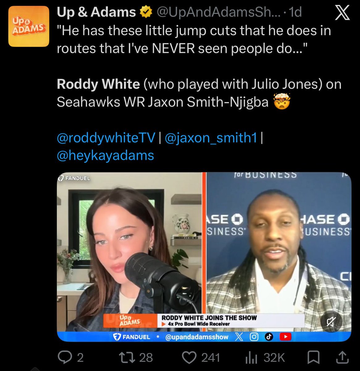 new_era72's tweet photo. Roddy White went on Kay Adams podcast and really dropped 3 truth nukes https://t.co/8m7qiRnSGu