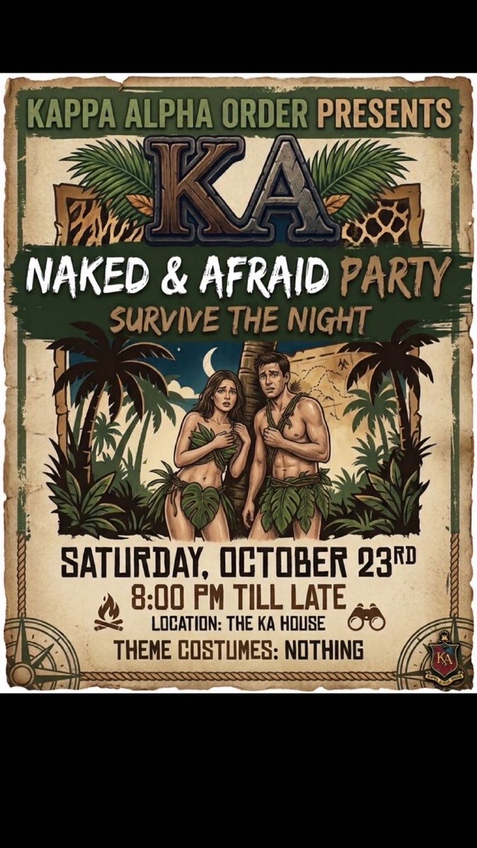Josephthemih's tweet photo. TTU KA would like to announce the cover your drink party #rushtheorder #KKKA
#KappaAlpha #KappaKappaKappa #nukeandrapeka #diddy #diddyparty https://t.co/Ubb4v2O09k