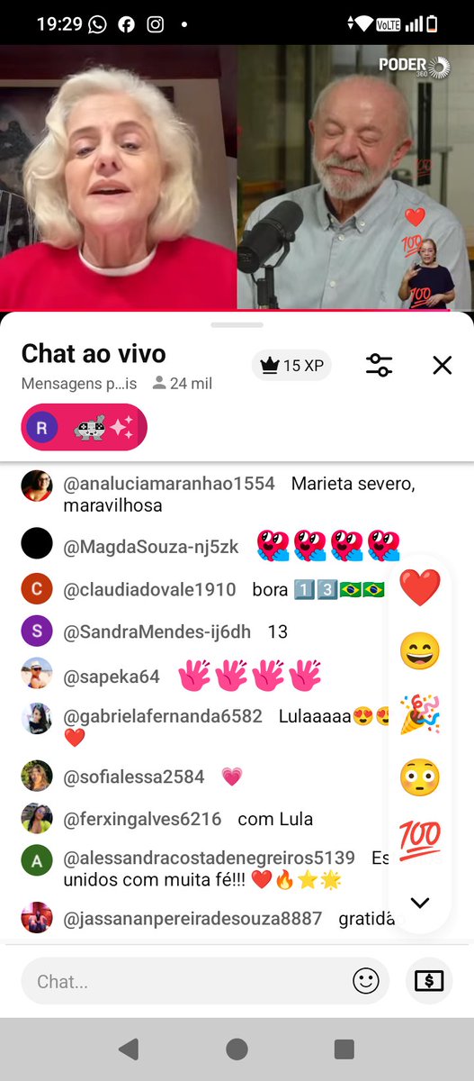 Viviannes's tweet photo. Live do Lula e Janones! #8MilhoesDeSoldadosDoLula https://t.co/tpBfRWqiz5