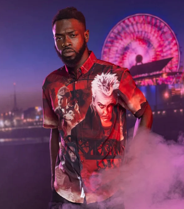 nerdist's tweet photo. RSVLTS' new The Lost Boys collection is perfect for Halloween https://t.co/budVS1IAlY https://t.co/l8gCD5ybJv