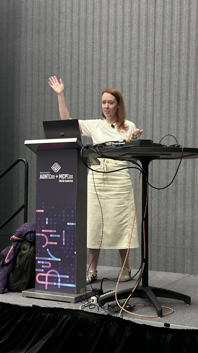 nickytonline's tweet photo. Next up @hey_amandam’s talk, “There Is No Loading State: Real-Time Tool Calling for Voice Agents” https://t.co/0AzpyS2WNI