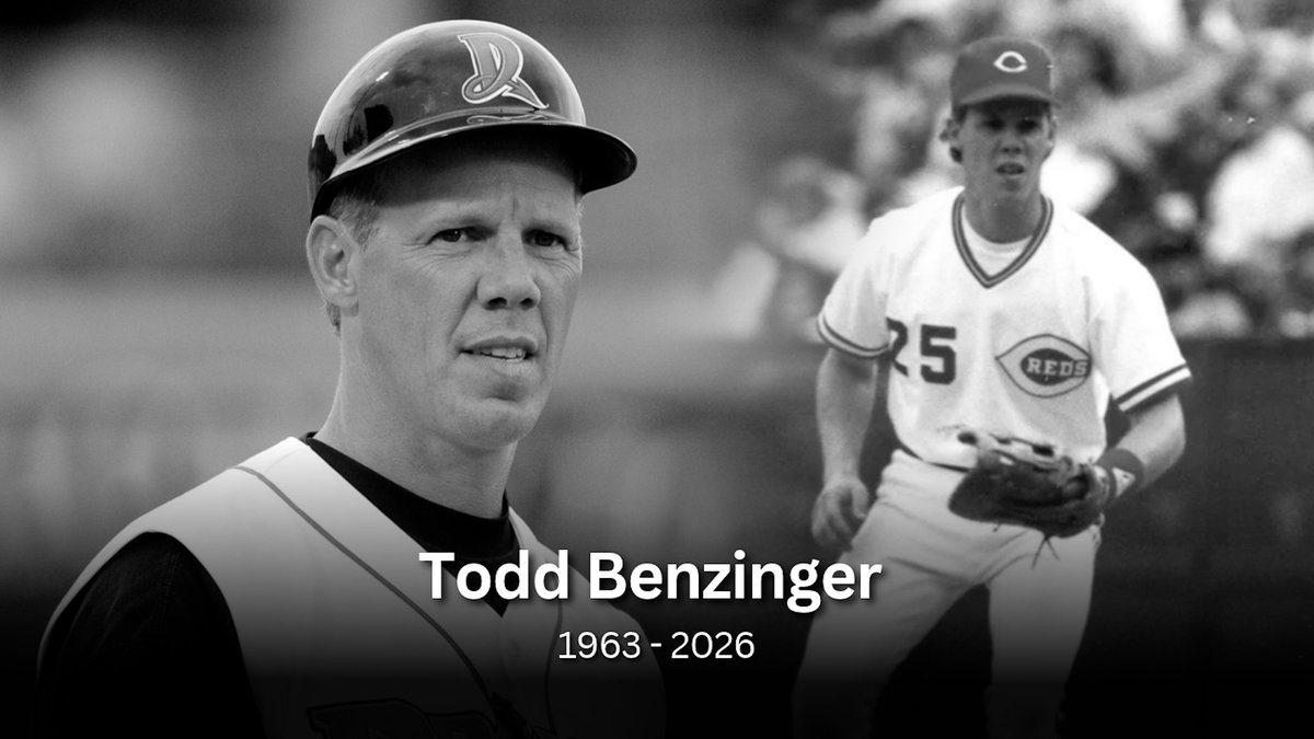 JoeyDeBerardino's tweet photo. Former Dragons manager and 1990 World Series Champion first baseman with the Reds Todd Benzinger died at 63.

Benzinger's passing comes just one day after the anniversary of him catching the final out of the '90 World Series for Cincinnati — 36 years ago on Oct. 20. https://t.co/UbIUUBshkY