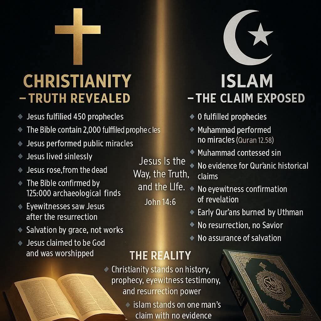 njdhenderson's tweet photo. @beet_kon Islam. The cult that keeps on cutting.
How do we know Islam is a false cult? Read the Quran. https://t.co/igtmmt2wPv