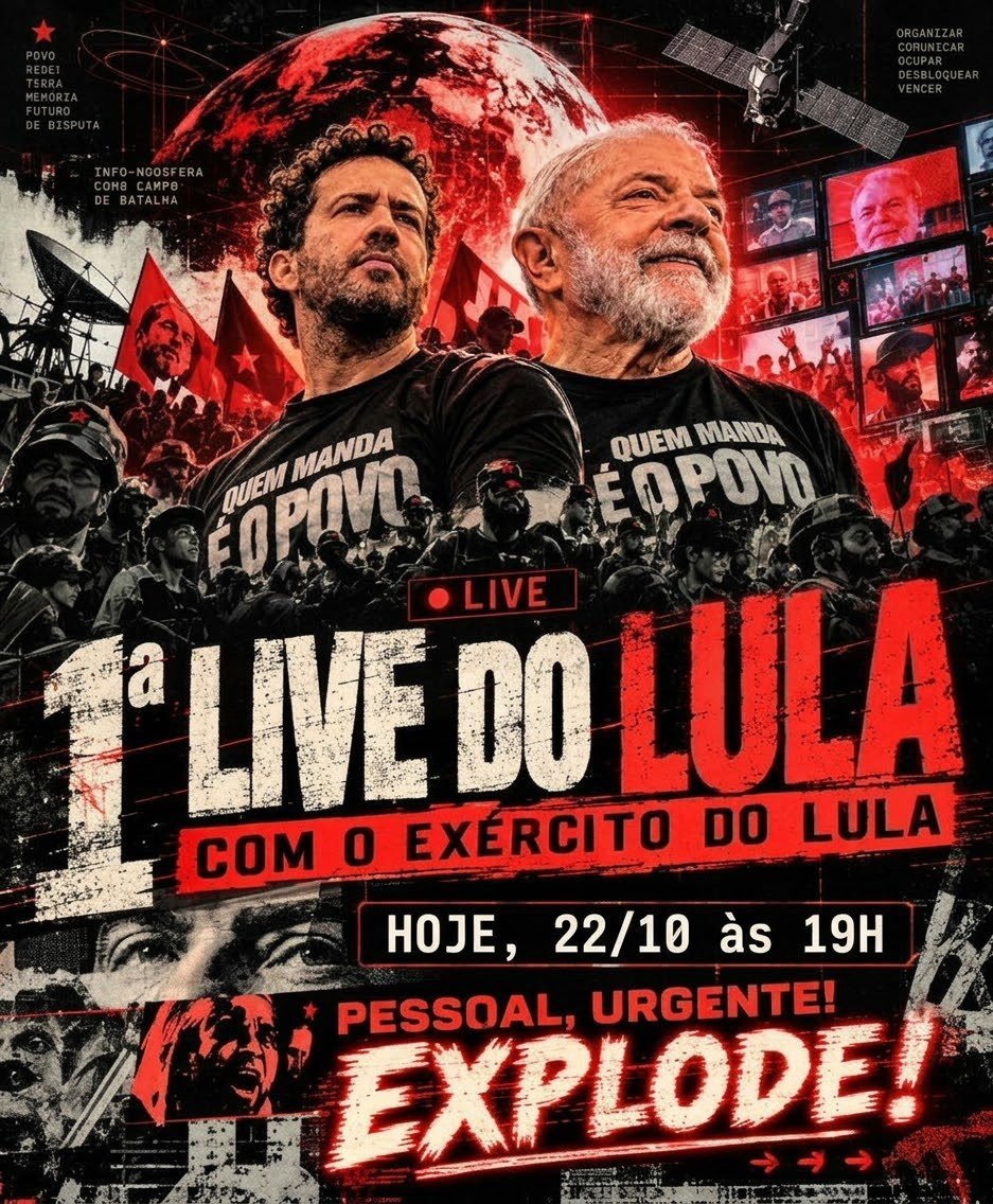 J796039139's tweet photo. #LulaNosTeAmamos
#8MilhoesDeSoldadosDoLula
#EsquentaDaLiveDe24HS
#FlavioBolsonaroNaLancha
#JanonesELulaAoVivoAgora
#LulaAoVivoComSeuExercito
#LulaEJanonesAoVivo19Horas 
#LulaEJanonesAoVivo19h
#EsquerdaDominouAsRedes
Começou, compartilhem!!!! https://t.co/w5ZVO9OAf5