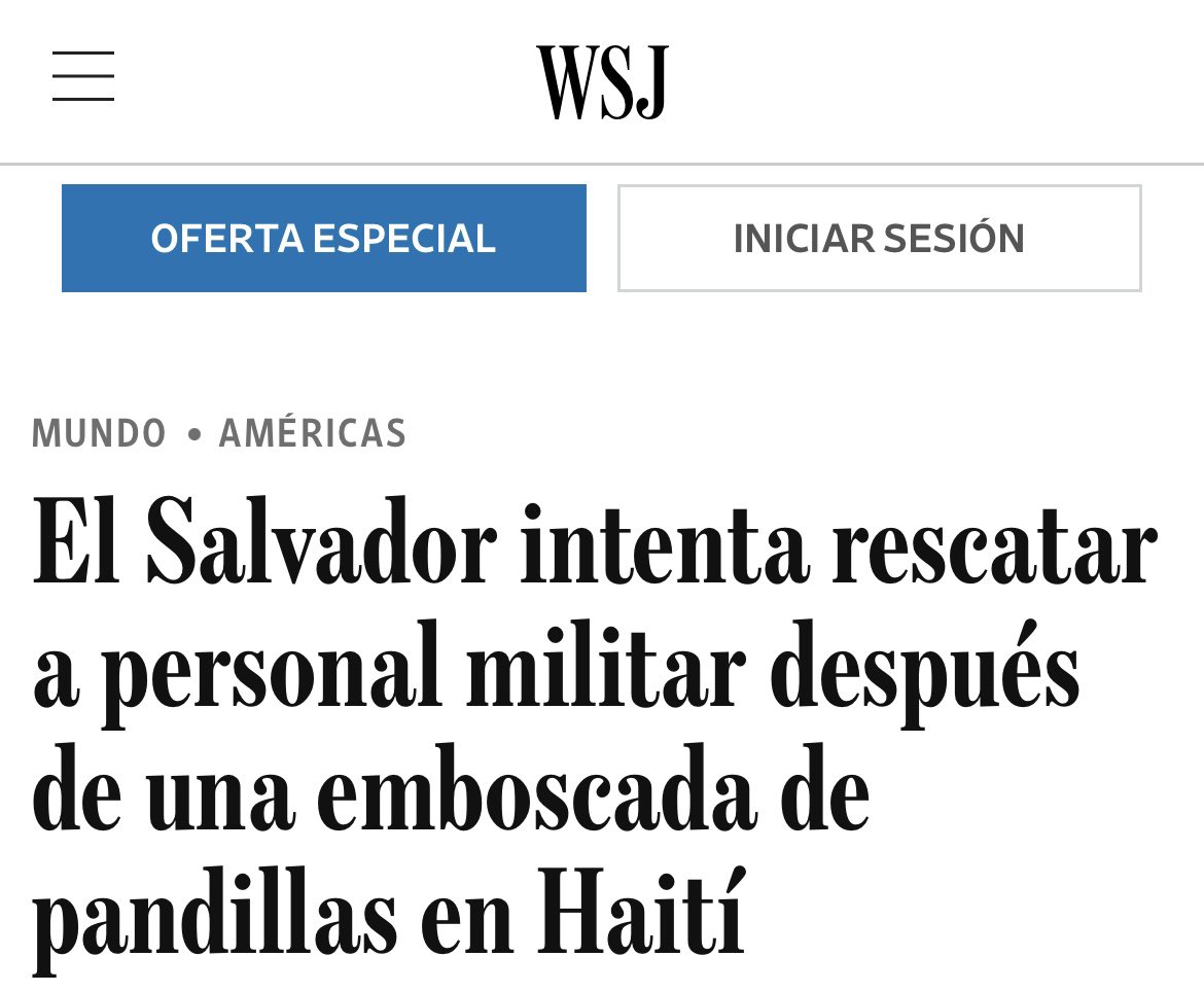 Karla_veron1's tweet photo. EL PRESIDENTE BUKELE BUSCA NEGOCIAR LA LIBERACIÓN DE LOS SALVADOREÑOS EN HAITÍ

El Gobierno del Presidente Nayib Bukele busca vías de negociación para lograr la liberación de los cuatro elementos salvadoreños capturados en Haití, antes de recurrir a una respuesta militar más contundente, según una persona involucrada en los esfuerzos de rescate.