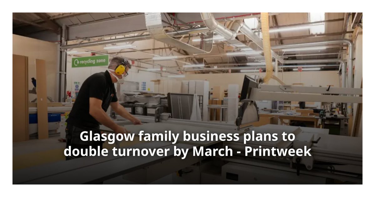 printweek's tweet photo. Sign and display company EVM expects its £3m turnover to more than double by March 2027 as part of a £1.5m expansion plan. https://t.co/ZJwFyYTLS9