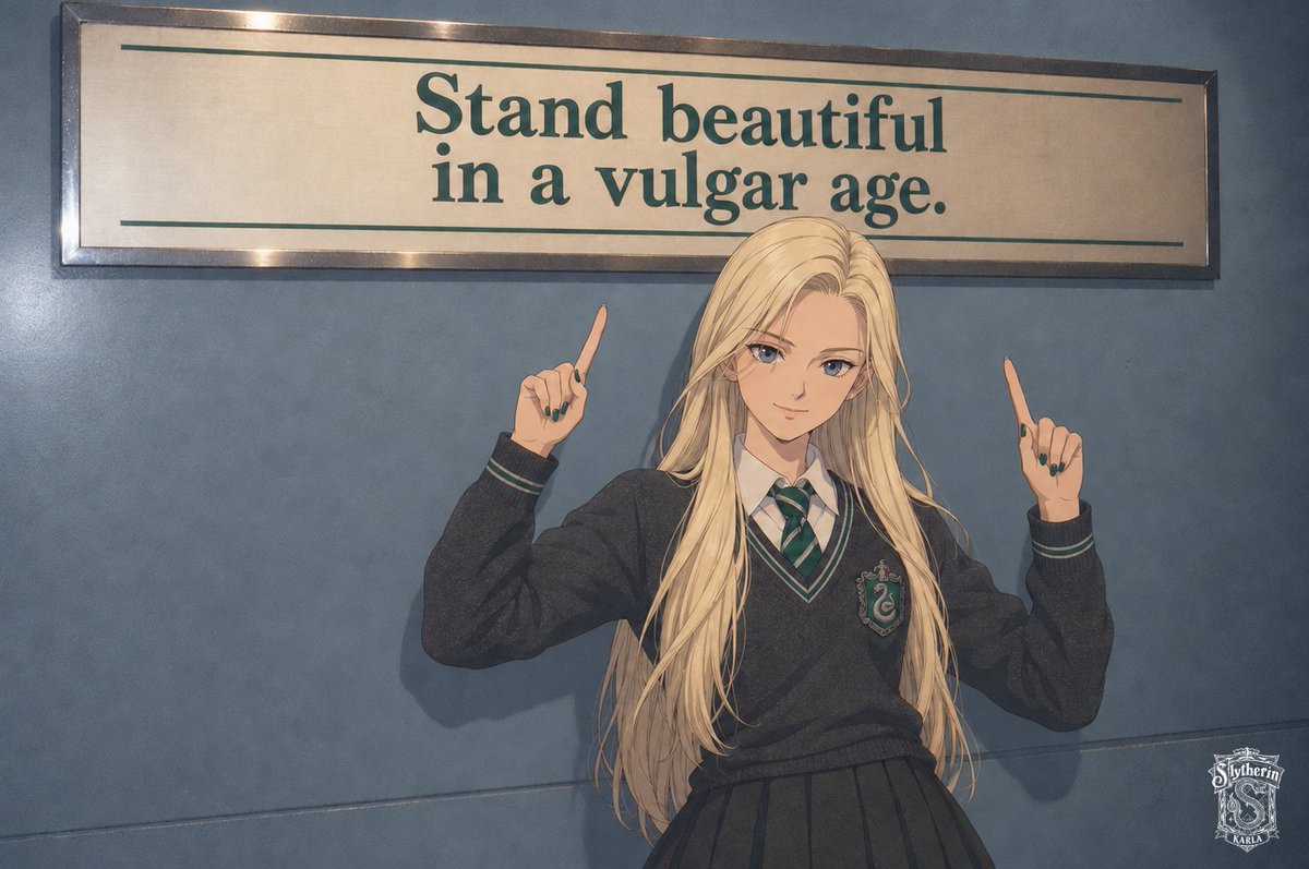KarlaBoban97's tweet photo. Stand beautiful in a vulgar age. Let Malfoid remind the world that elegance is strength, dignity is defiance, and beauty is worth standing up for. 💚🐍
#Malfoid #HarryPotter #Yearning https://t.co/h1LgnxiTys